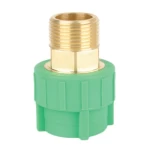 PPR Adapters with Male Thread  AL Watania Size 50 mm×1.5 inch  Green color  